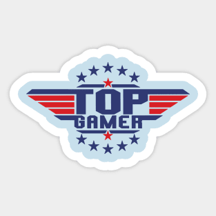 Top Aviation Pilot Gamer Funny Retro Cool Gaming Sticker